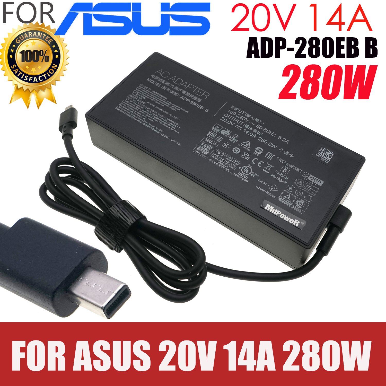 Pc Gaming Asus - ADP-280EB B 20V 14A 280W AC