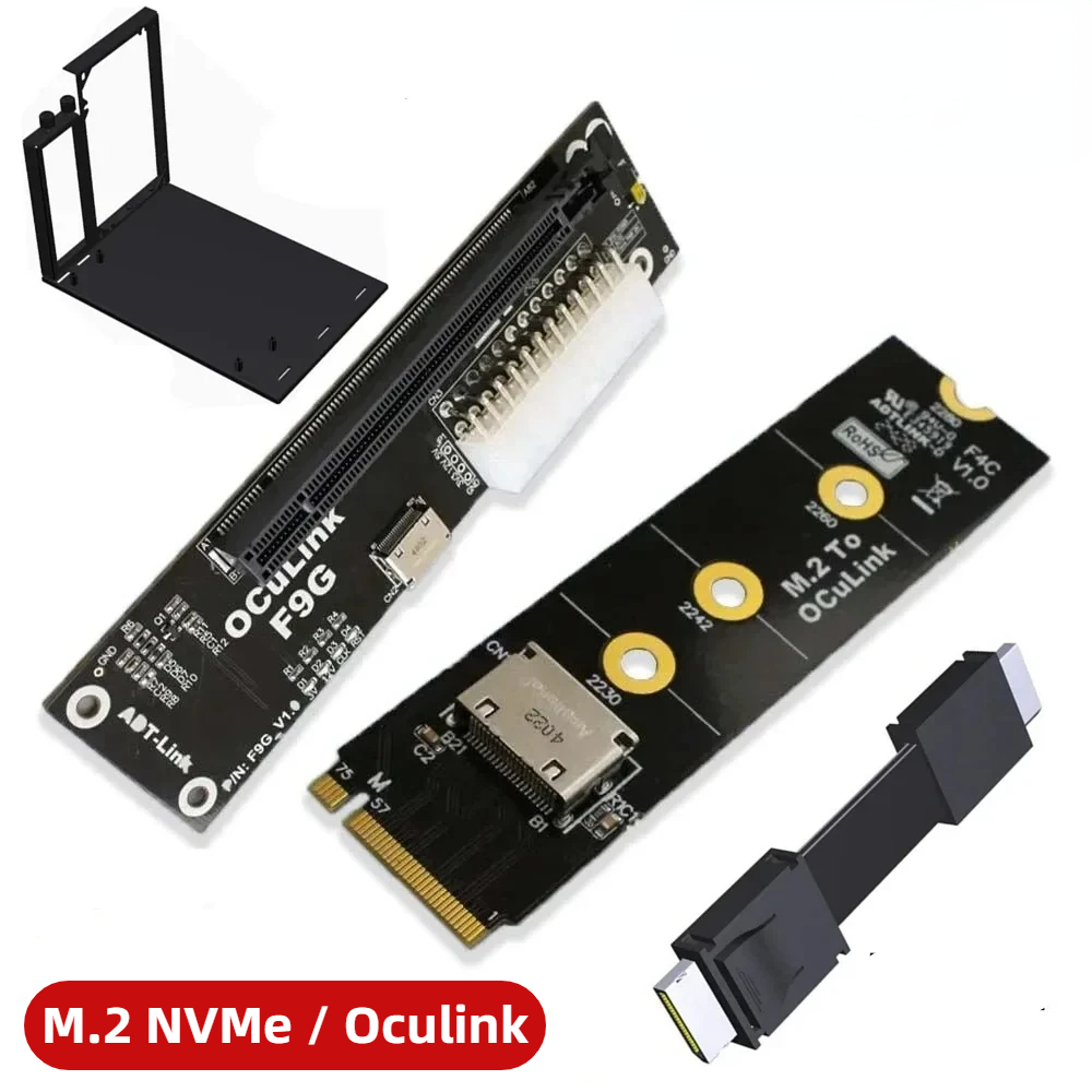 Gpu Vertical Mount - ADT-Link F9G M.2 NVMe OcuLink SFF-8611