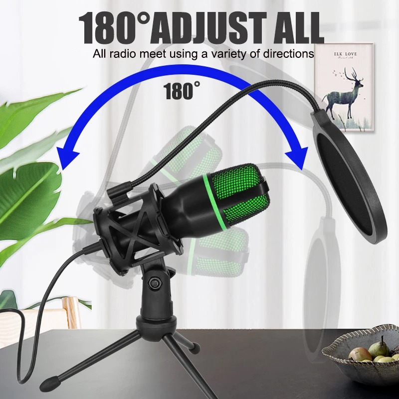 Pc Gaming Youtuber - Professional Condenser Microphone USB & 3.5mm