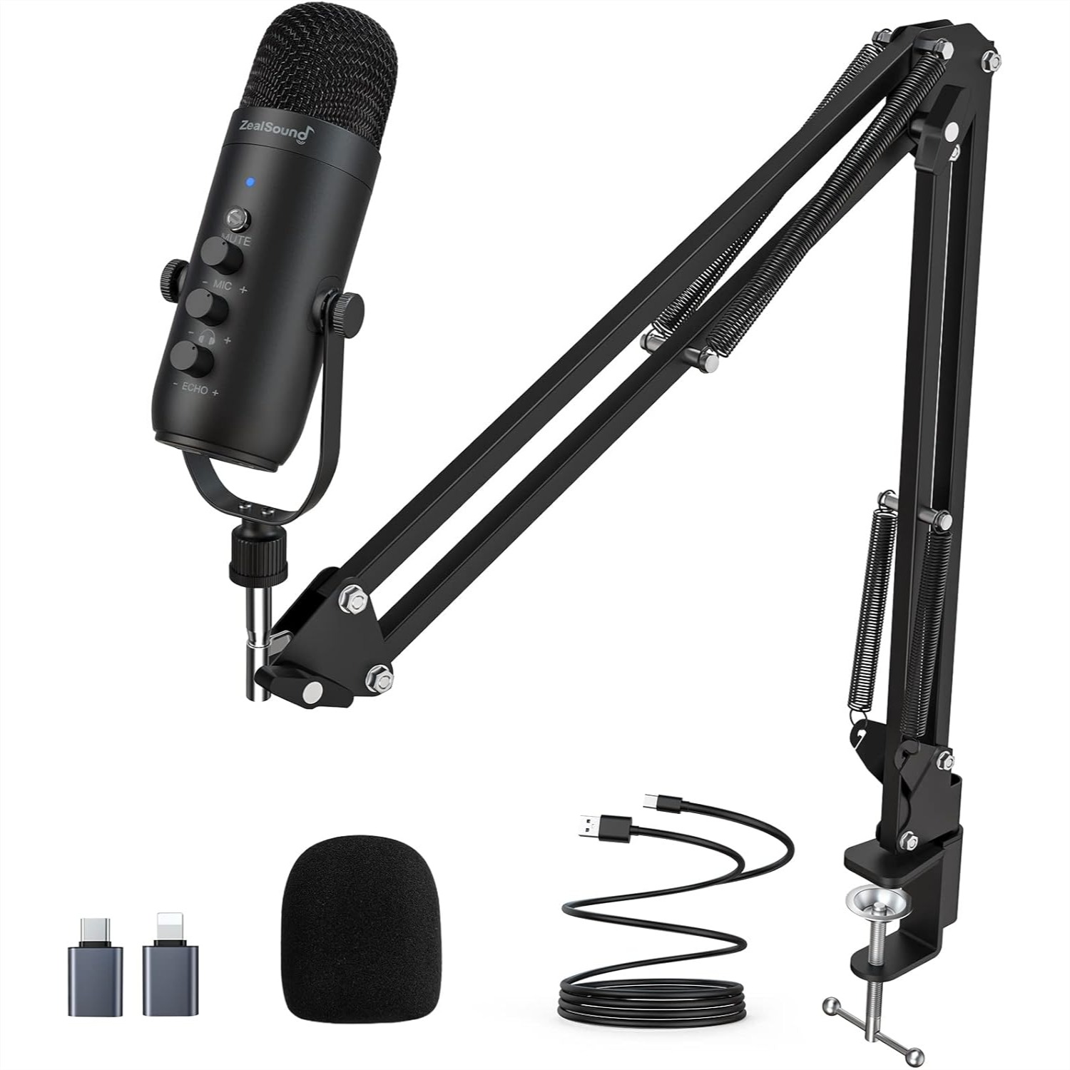 Pc Gaming Youtuber - USB Podcast Microphone With Boom Arm,