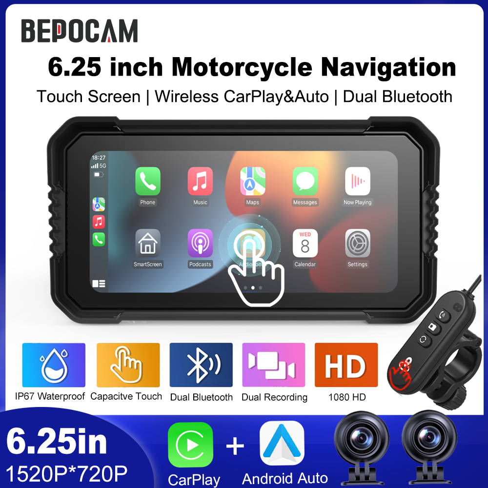 Pc Gaming Vr - BEPOCAM 5/6.25 inch Carplay Motorcycle DVR