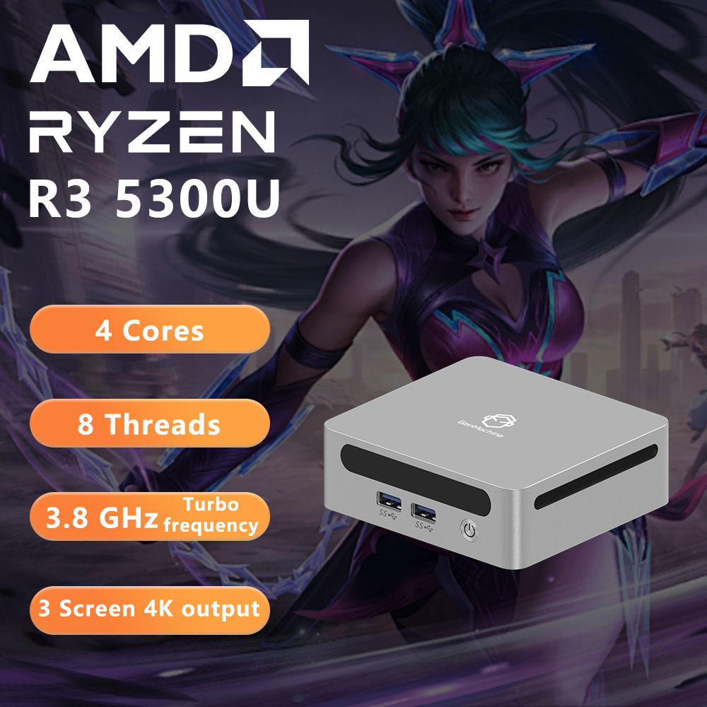 Pc Gaming Compact - AMD Ren5000 5300U 5475U 5600H 5625U