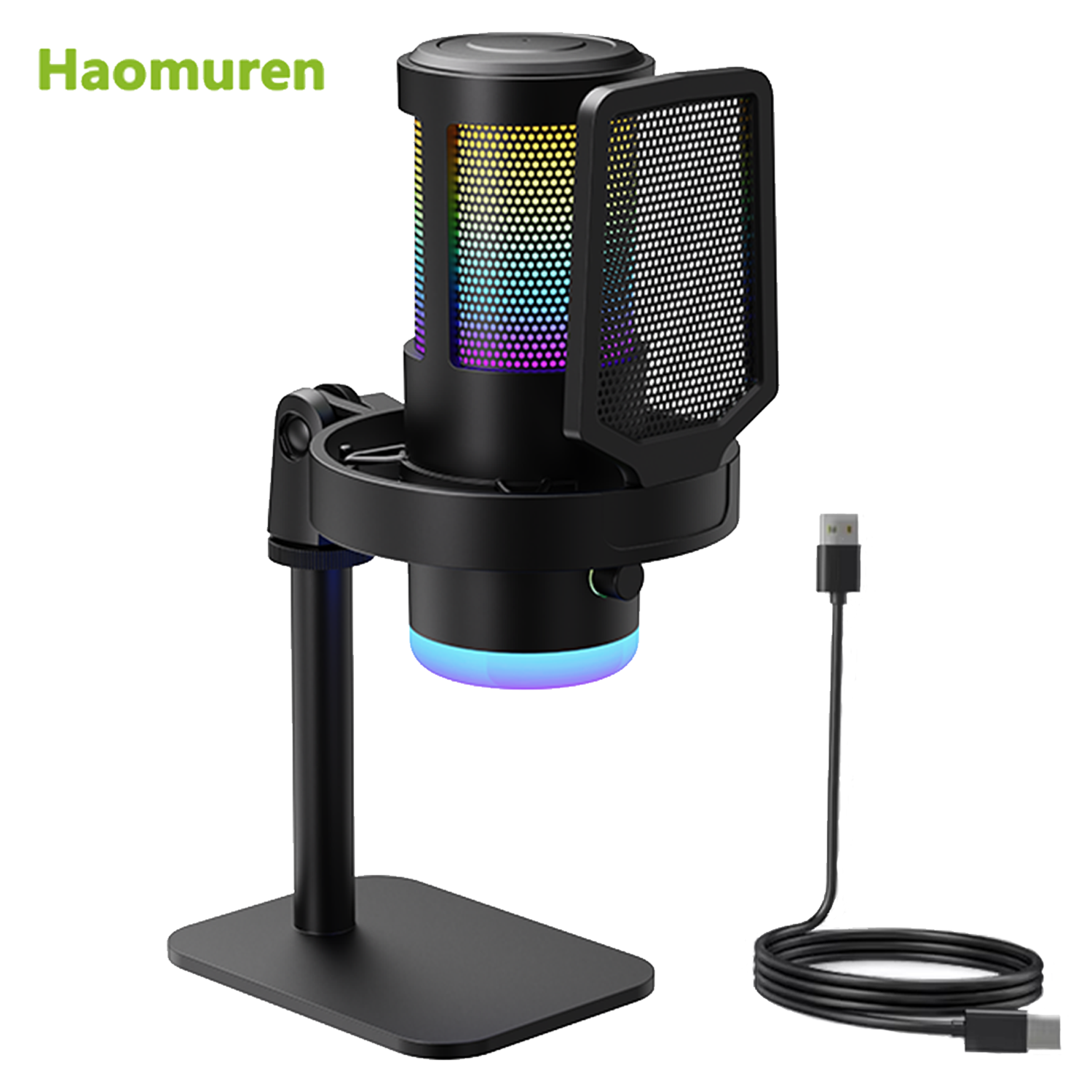 Pc Gaming Youtuber - Haomuren RGB USB Condenser Microphone Studio