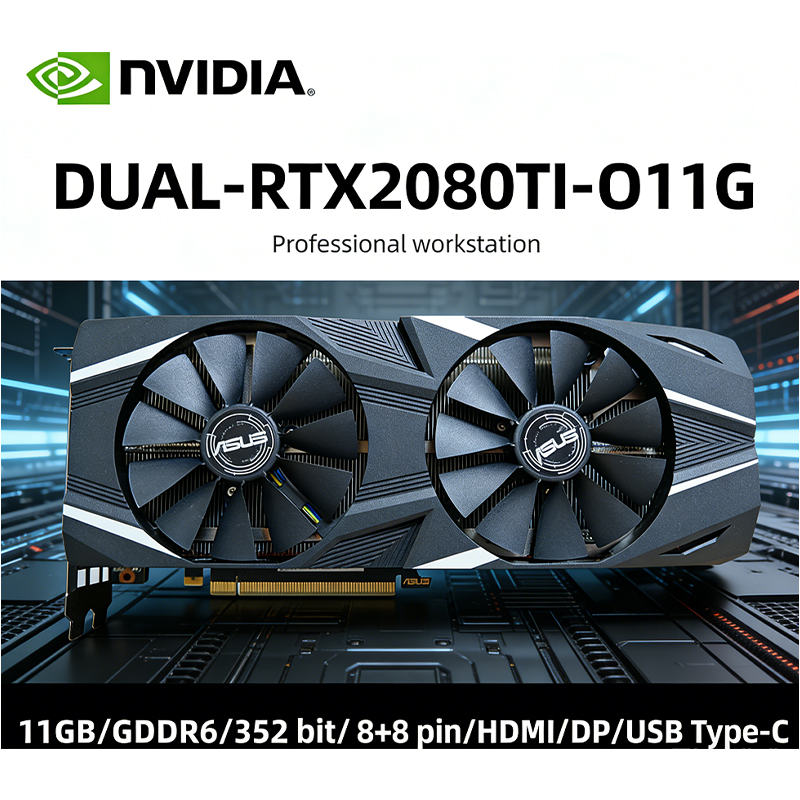 Pc Gaming Asus - ASUS NVIDIA RTX 2080 Ti DUAL-RTX2080TI-O11G