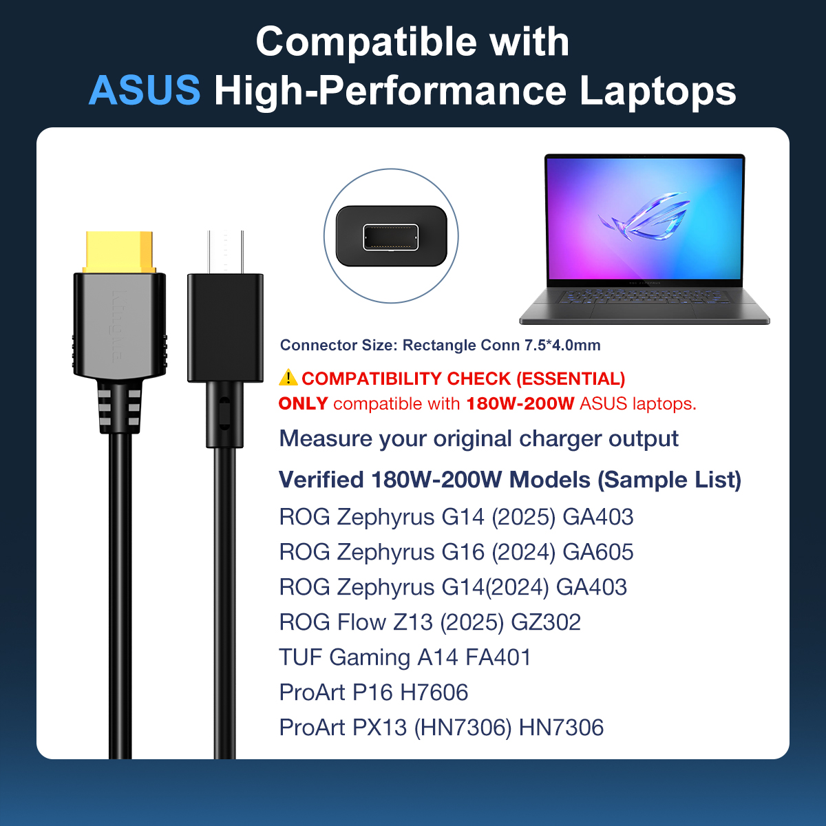 200W 260W Laptop Charger for A – Pc Gaming Asus Bewertung und Preis