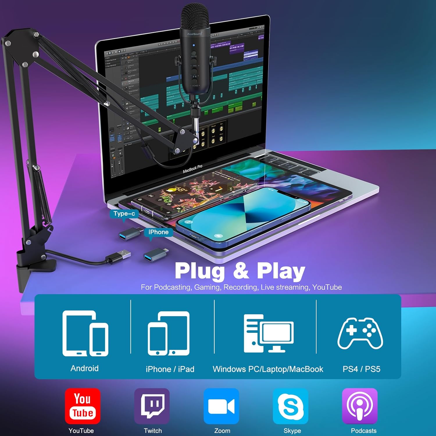 USB Podcast Microphone With Bo – Pc Gaming Youtuber Bewertung und Preis