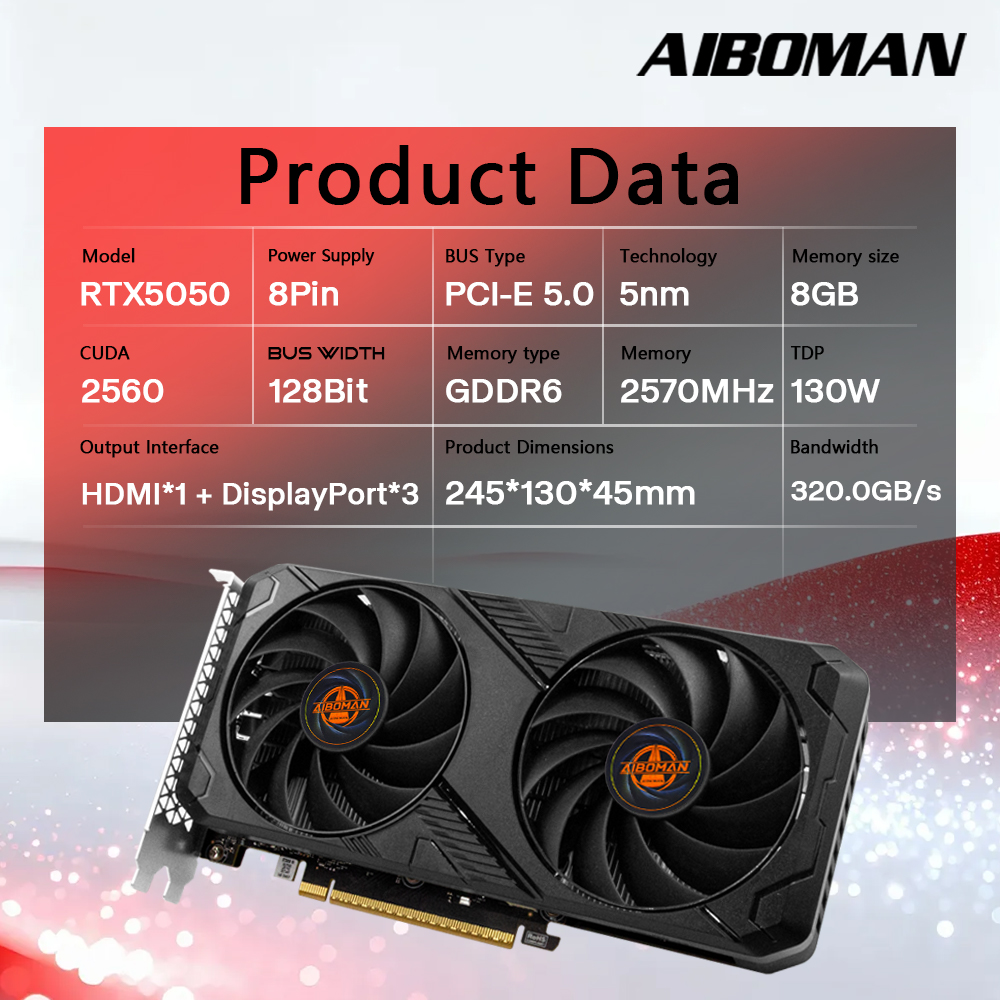 AIBOMAN RTX5050 8GB Graphics C – Pc Gaming Vr Bewertung und Preis