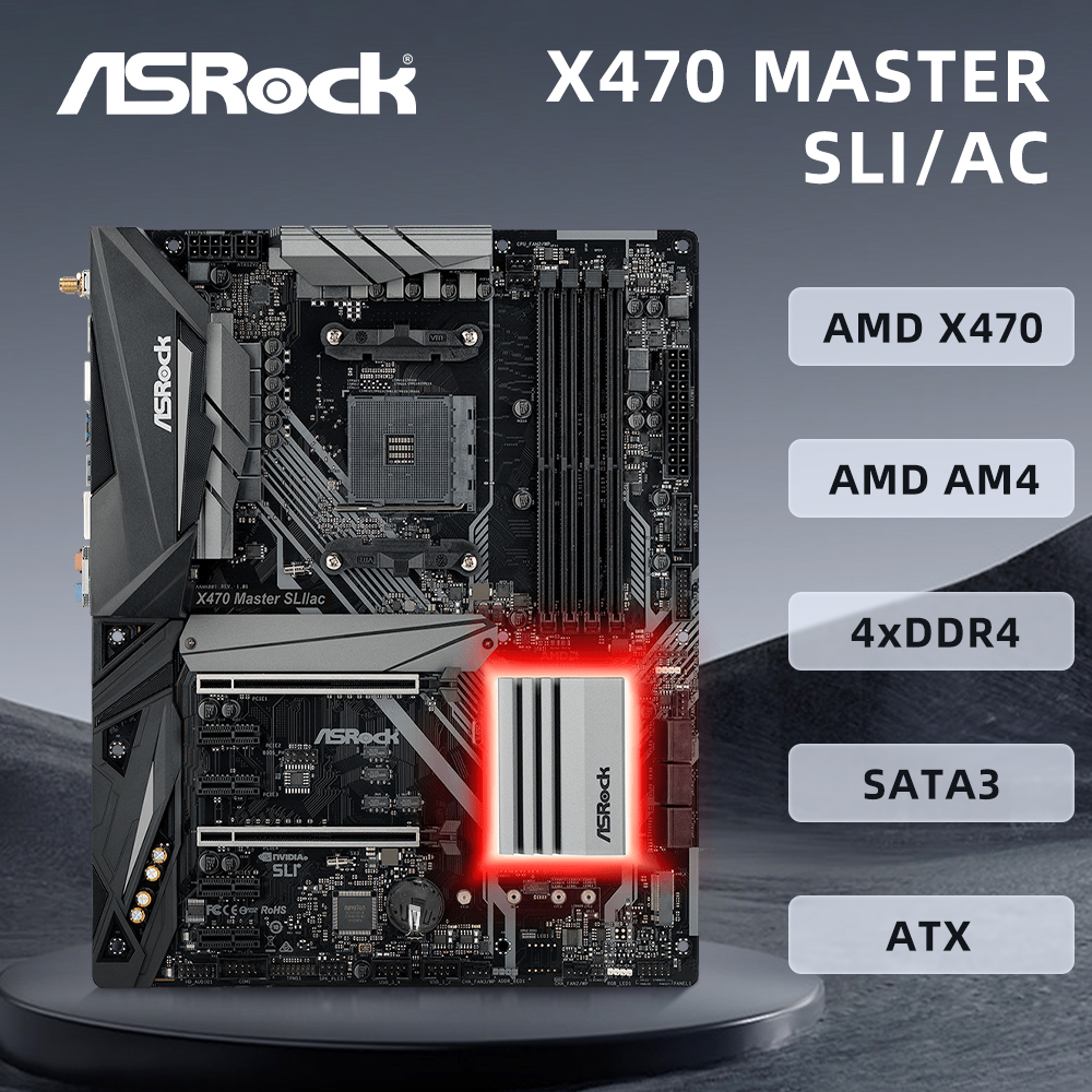 ASUS X470 MASTER SLI/AC Mother – Pc Gaming Asus Bewertung und Preis
