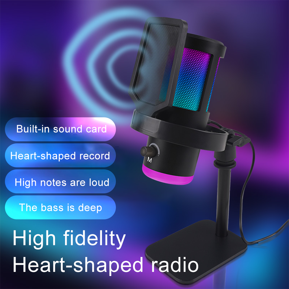 Haomuren RGB USB Condenser Mic – Pc Gaming Youtuber Bewertung und Preis